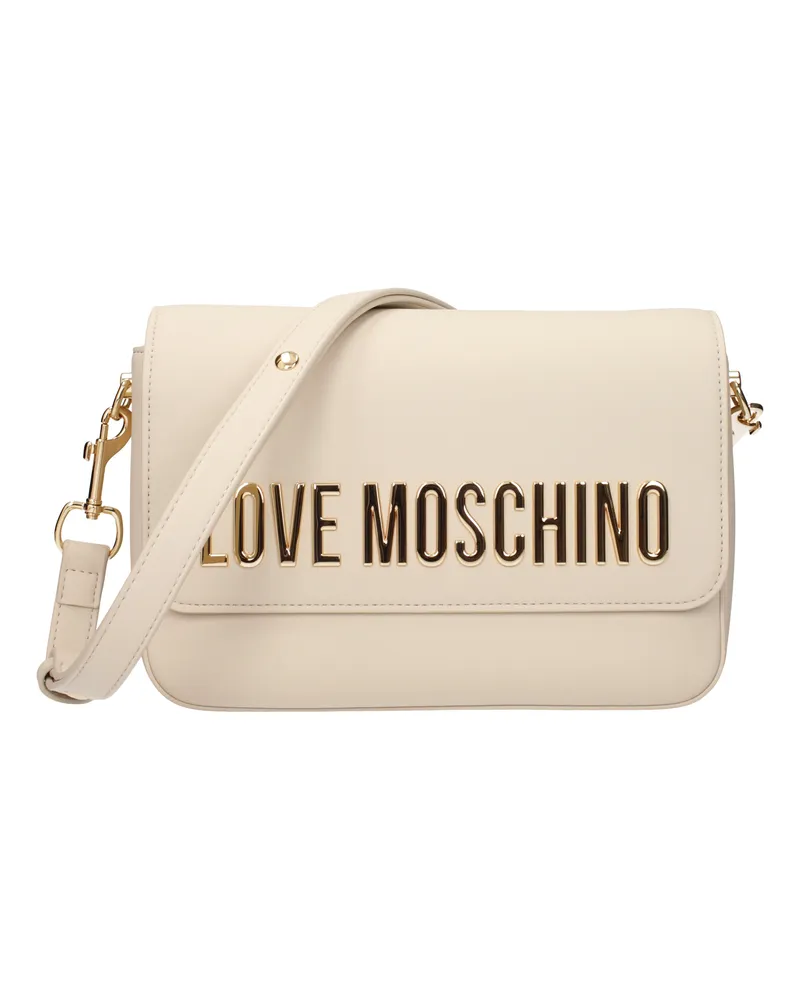 Moschino Damens Umhängetaschen Polyurethan Beige/Elfenbein -