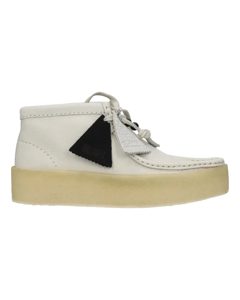 Clarks Women 's Wallabee Cup Stiefel Wildleder weiß/schmutzig Weiß -