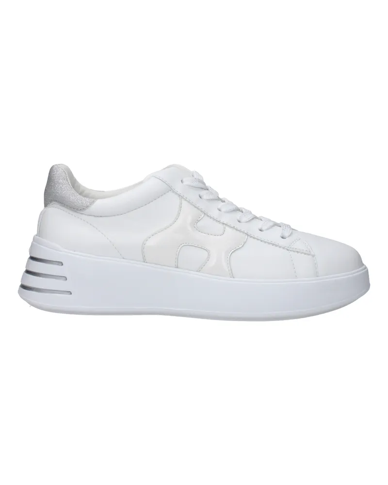 Hogan Rebel Damens Sneakers aus weißem/silberfarbenem Leder -