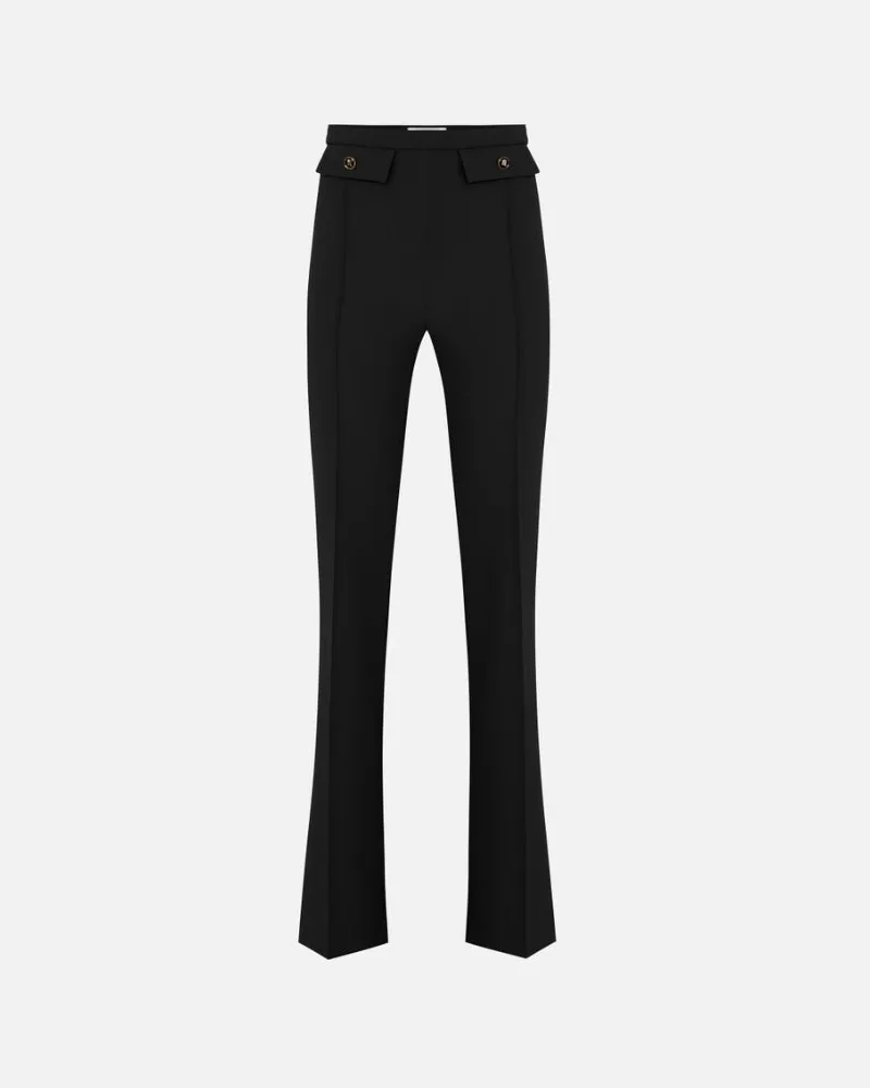 Elisabetta Franchi Double Crepe Hosen Black