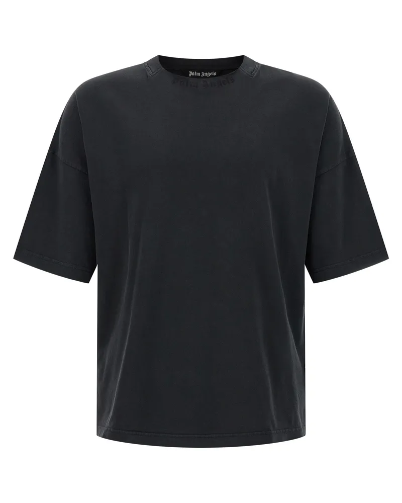 Palm Angels gebogenes Logo' T -Shirt Black