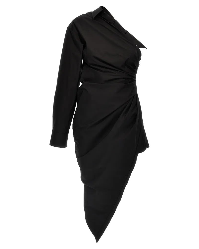 Alexander Wang Asymmetrisches Hemdkleid Black