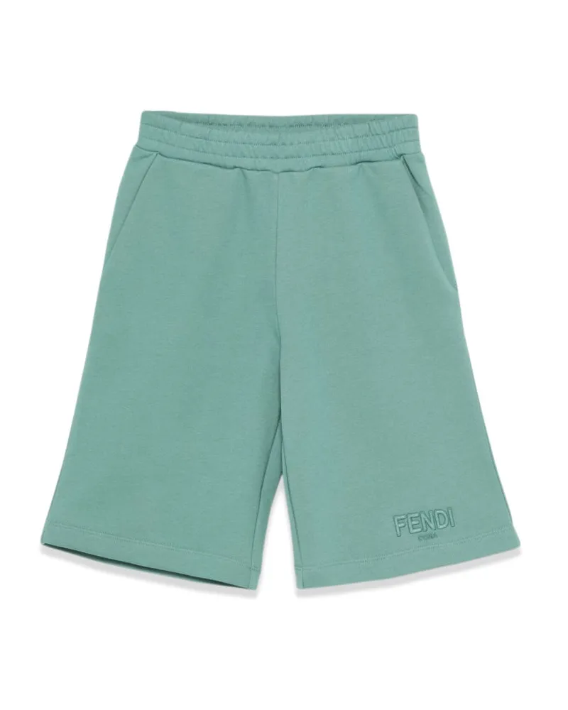 Fendi Fleece Bermuda Shorts Green