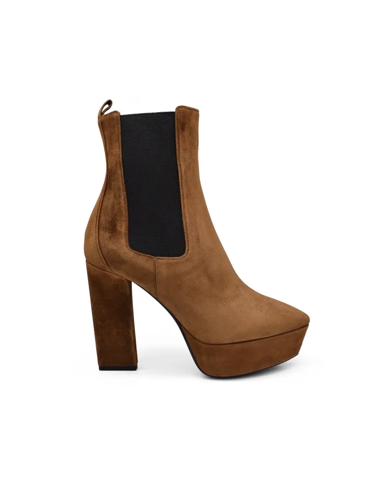 Saint Laurent Vika 95 Chelsea -Knöchelstiefel Brown