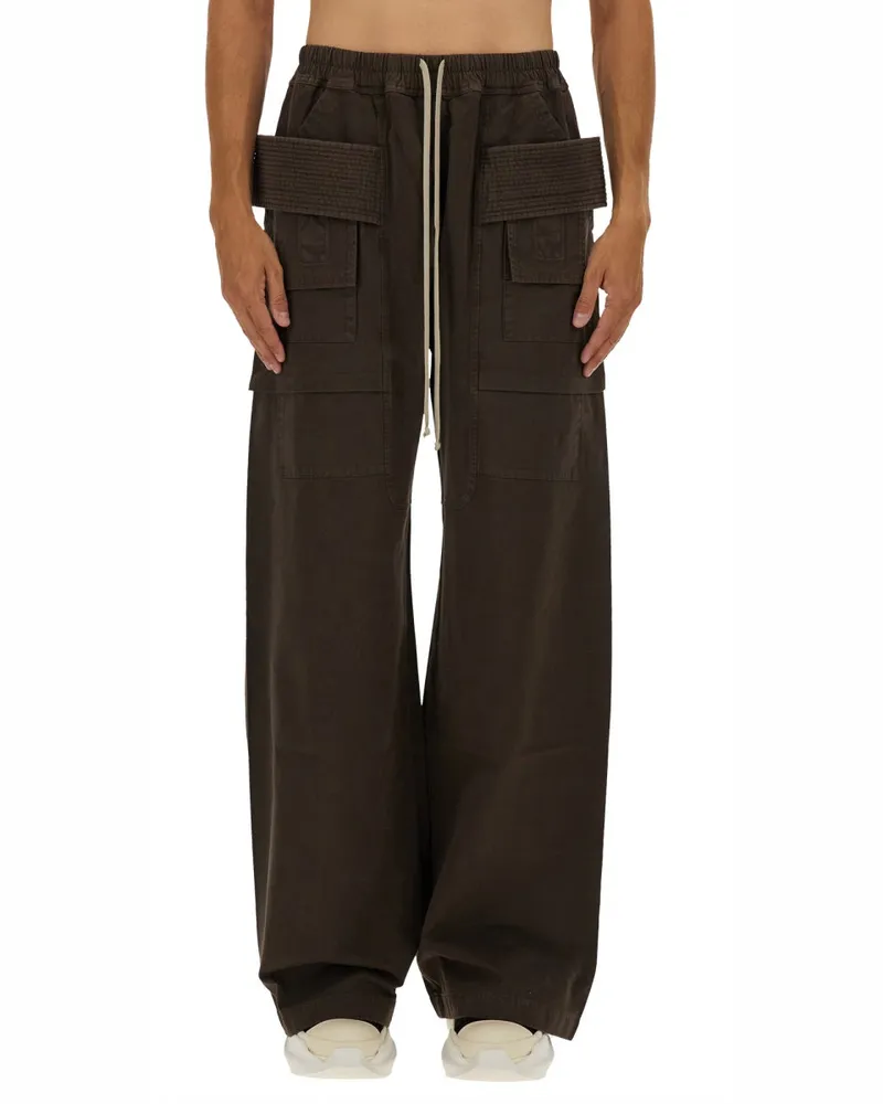 DRKSHDW by Rick Owens Creatch Wide Cargo" Hosen Brown