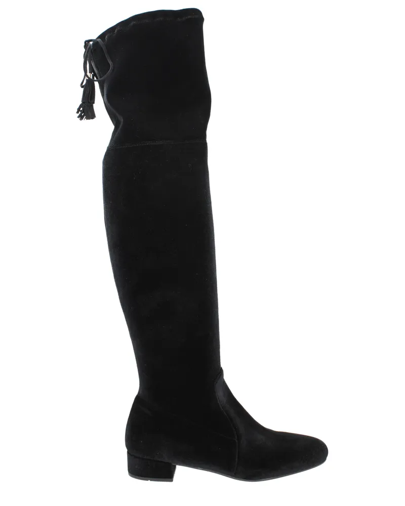 Prada Damens Samtschwarze Stiefel -