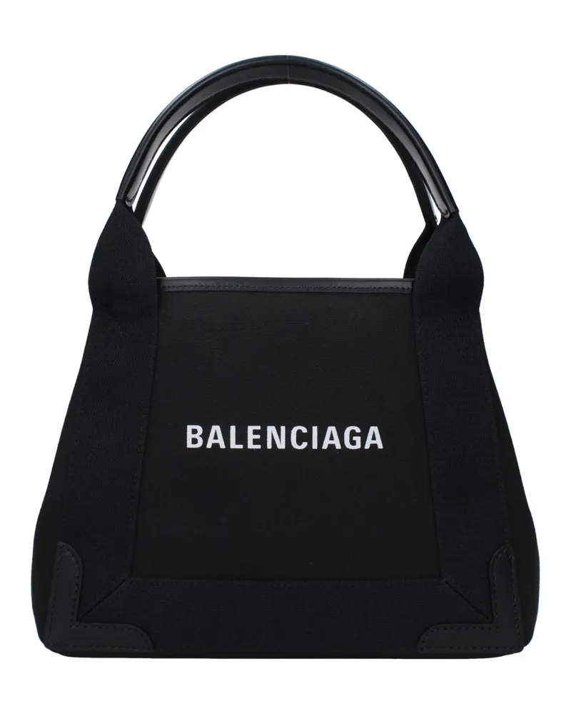 Balenciaga Damens Cabas Stoffhandtaschen Schwarz -