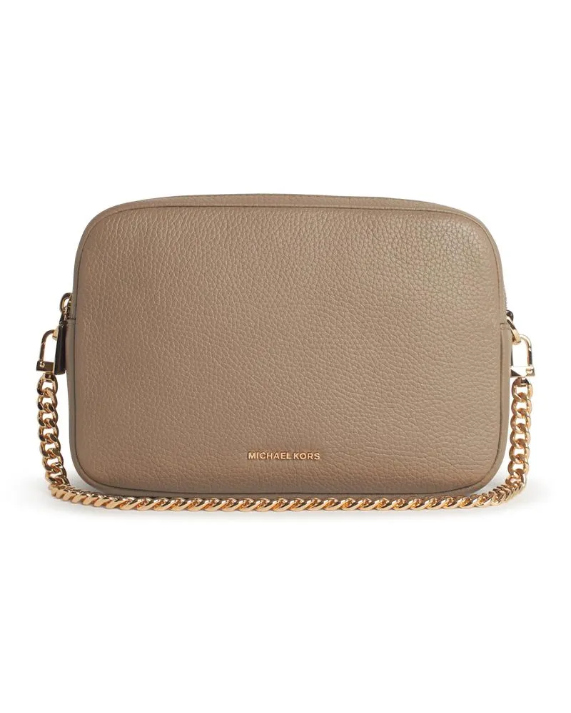 Michael Kors Brant' Dove Grey Lear Tasche Beige