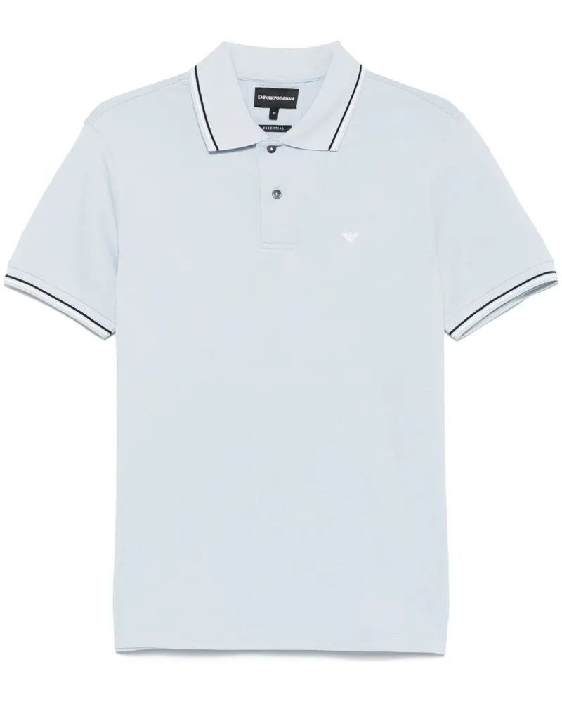 Emporio Armani Logo Cotton Polo -Hemd Clear