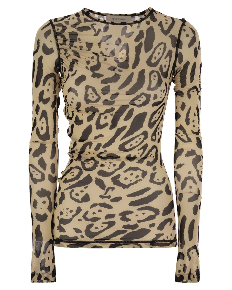 SPORTMAX bis Tulle T -Shirt Camel