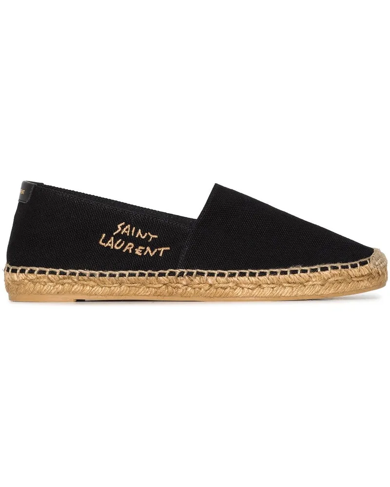 Saint Laurent Signature Leinwand Espadrilles Black