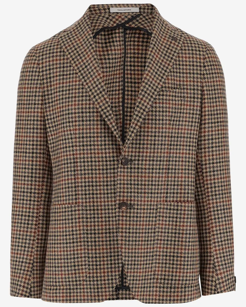 Tagliatore Woll- und Kaschmir -Mischung Single Breasted Jacke Red
