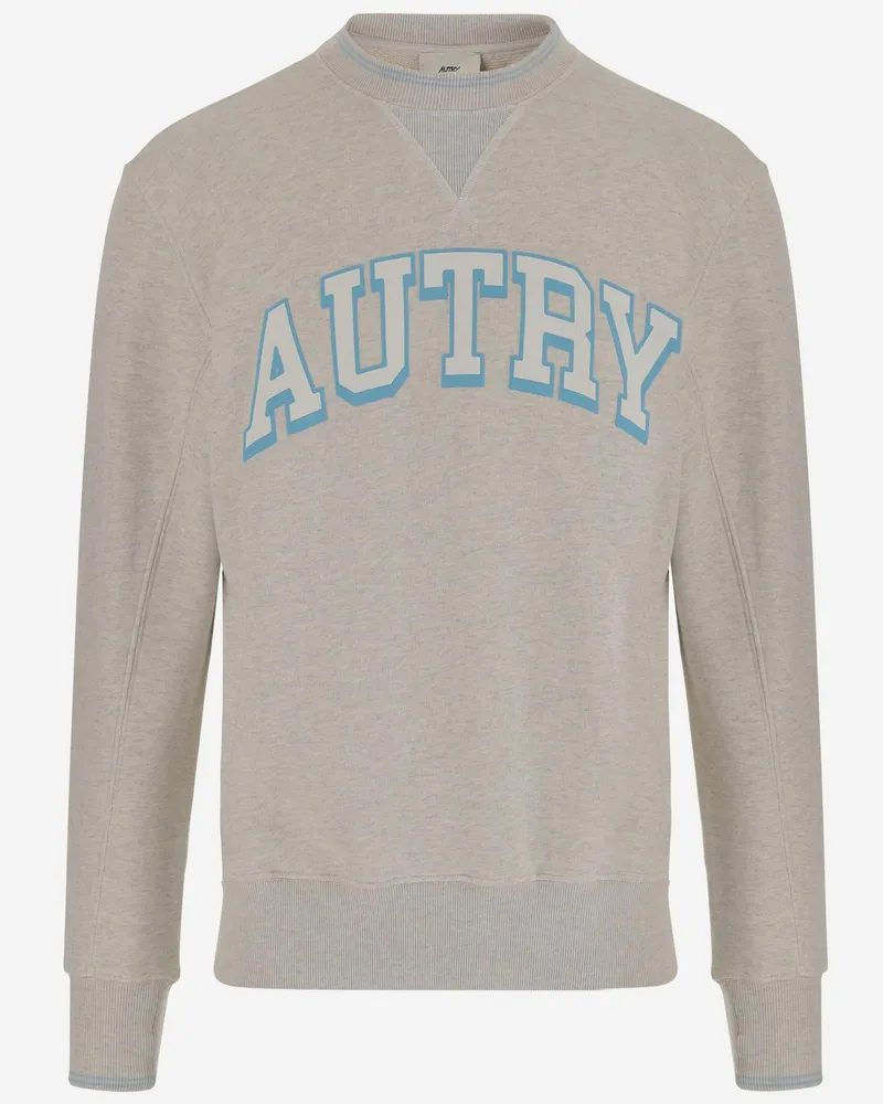 AUTRY Cotton Sweatshirt mit Logo Grey