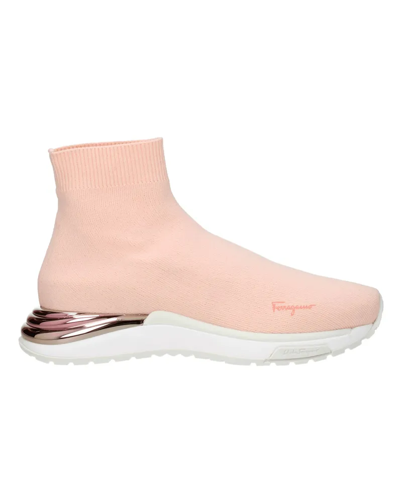 Ferragamo Sneakers Ninette Damens Stoff Rosa -