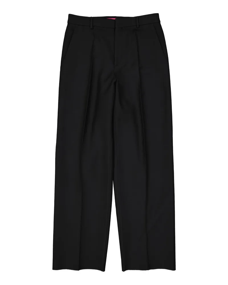 Valentino Garavani Valentino Wolle und Seidenhose Schwarz