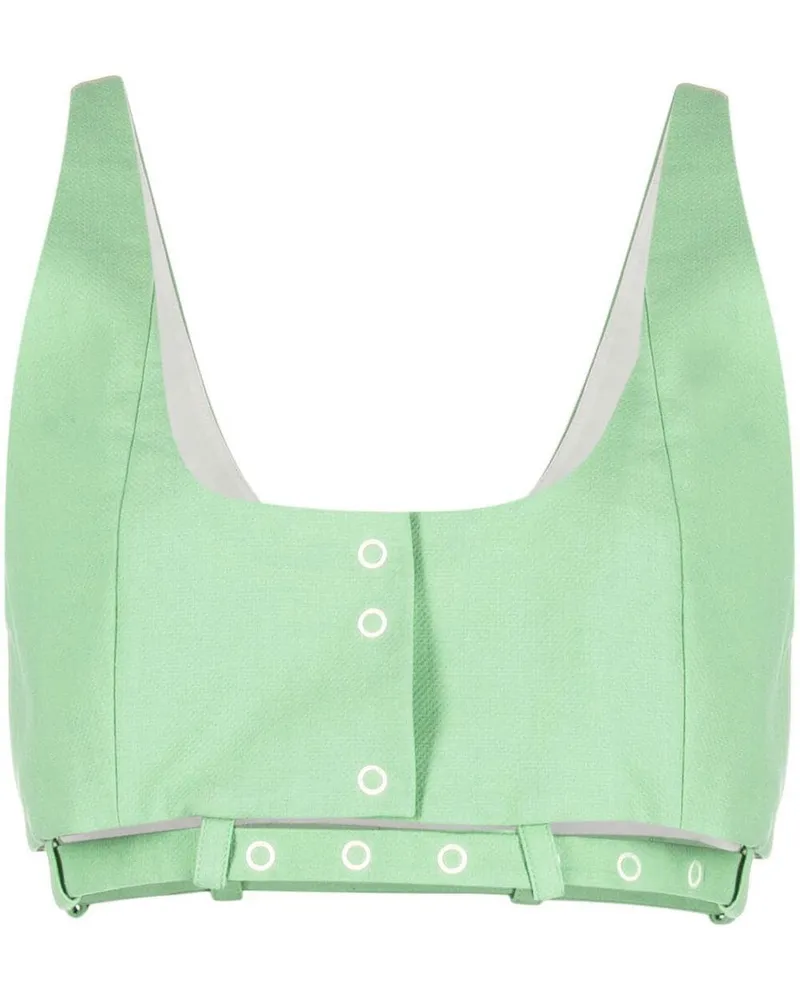 Ganni Bio -Baumwolltop Verde
