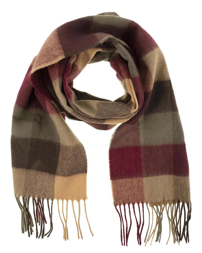 Barbour Großer  Tattersall Schal Bordeaux