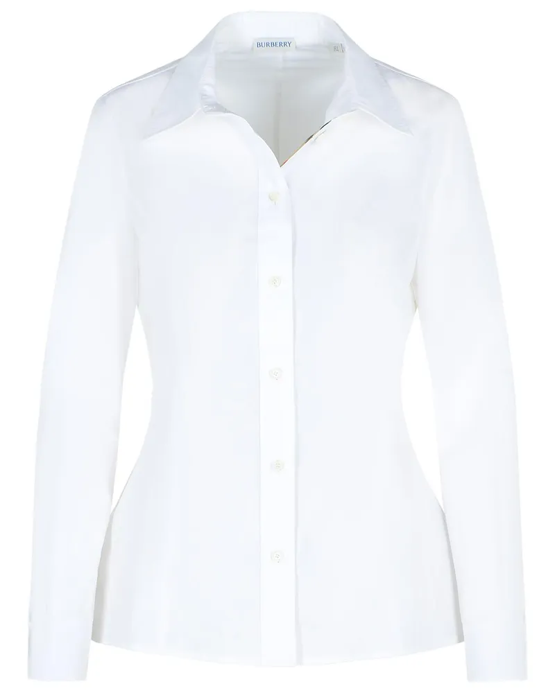 Burberry Eliza' weißes Baumwollpopelhemd White
