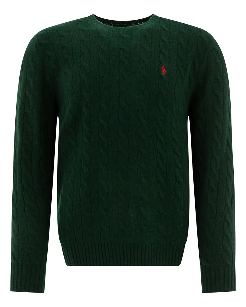 Ralph Lauren Pony" -Kabelstrickpullover Green
