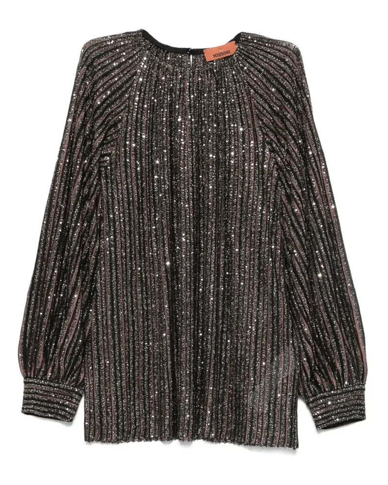 Missoni wurde mit Pailletten gestreift Brown