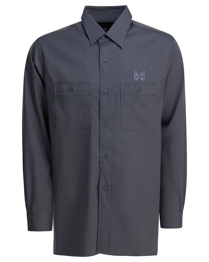 NEEDLES Cavalry Twill“-Hemd Grey
