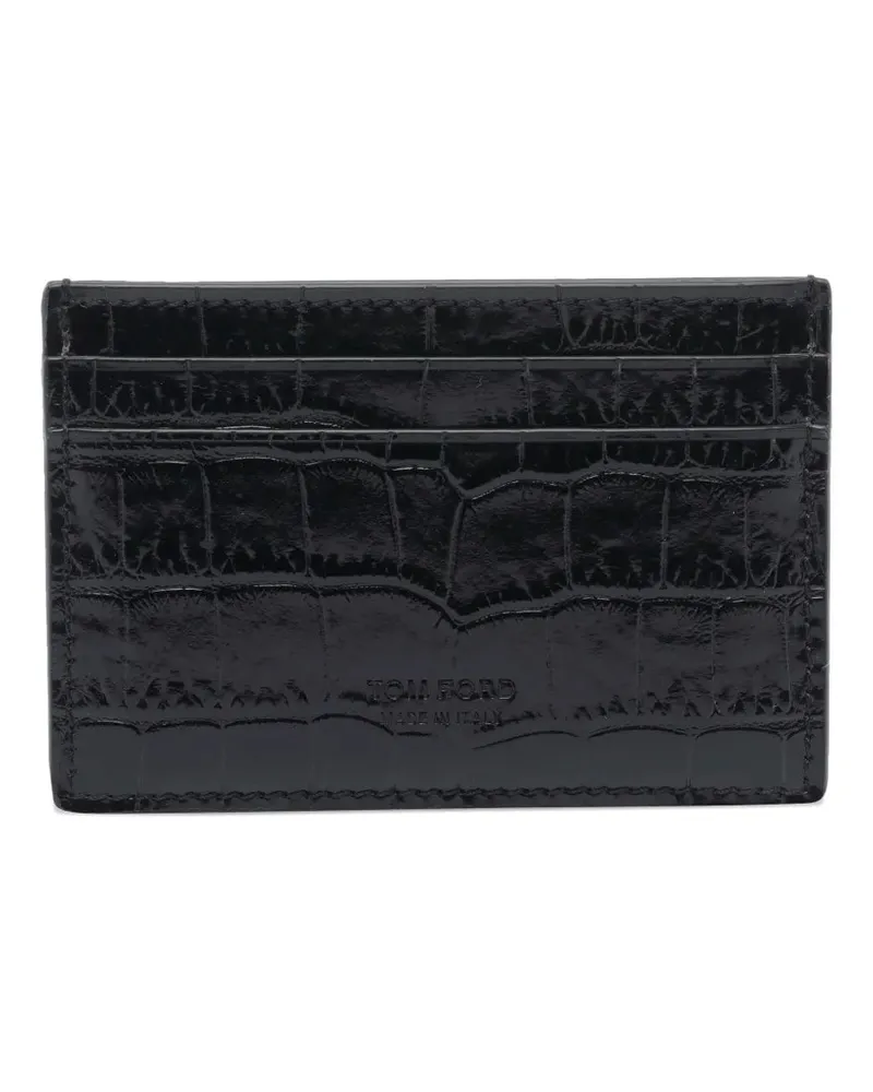 Tom Ford Crocodile Effektkartenhalter Black