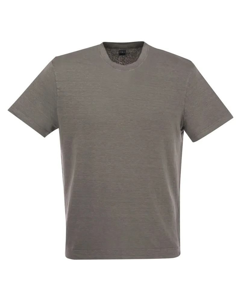 Fedeli Exreme Leinen Flex T -Shirt Rauch