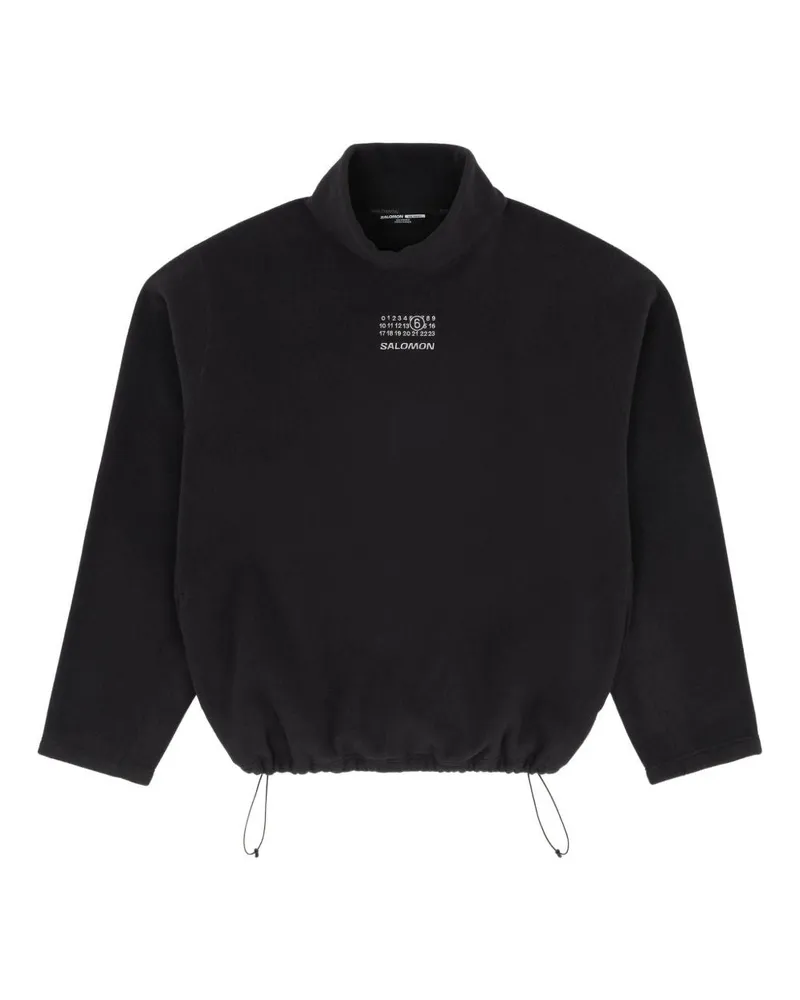 Maison Margiela Rollkragenpullover mit Logo Black