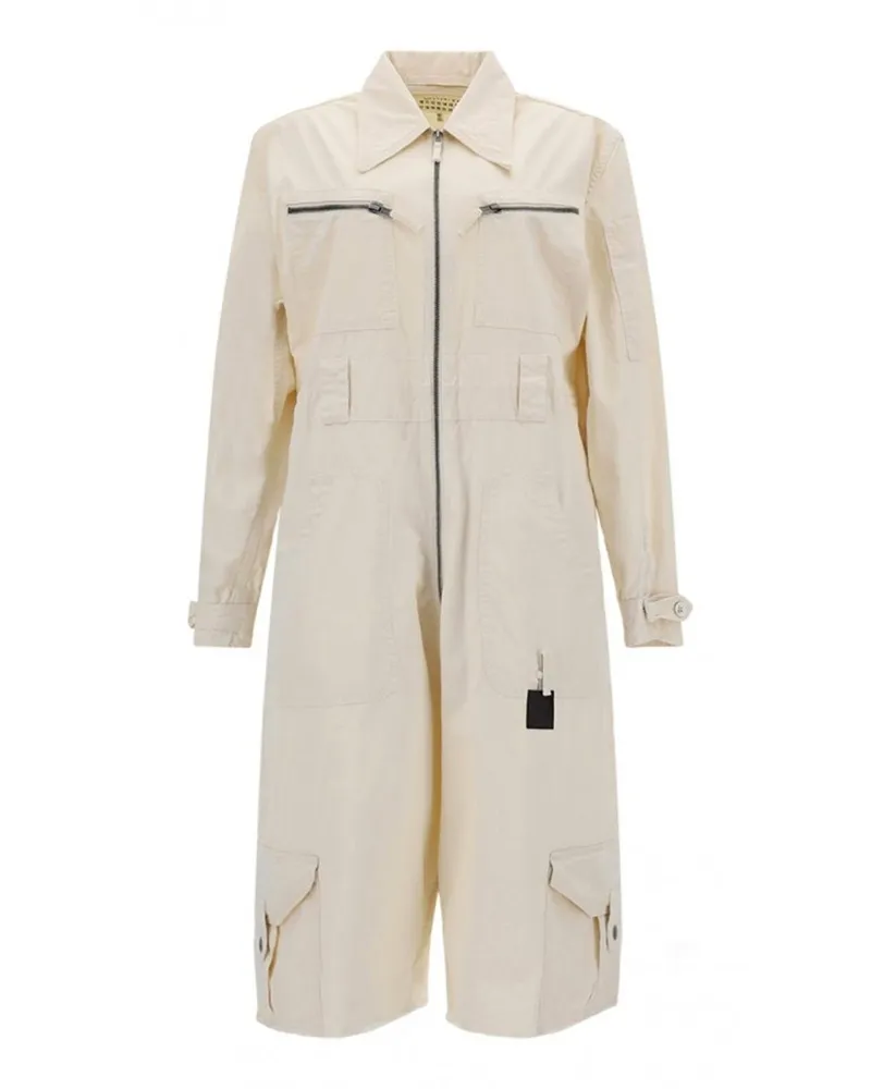 Maison Margiela Baumwoll -Overall Beige