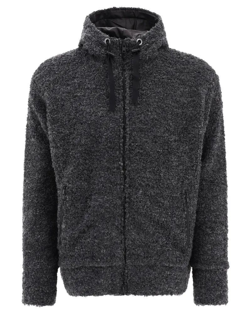 Junya Watanabe n strukturierter Kordelkordelkassette mit Reißverschlusshaube mit Reißverschluss Grey