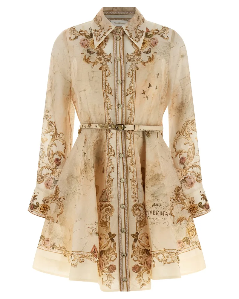 Zimmermann Memento Buttoned' Kleid Beige