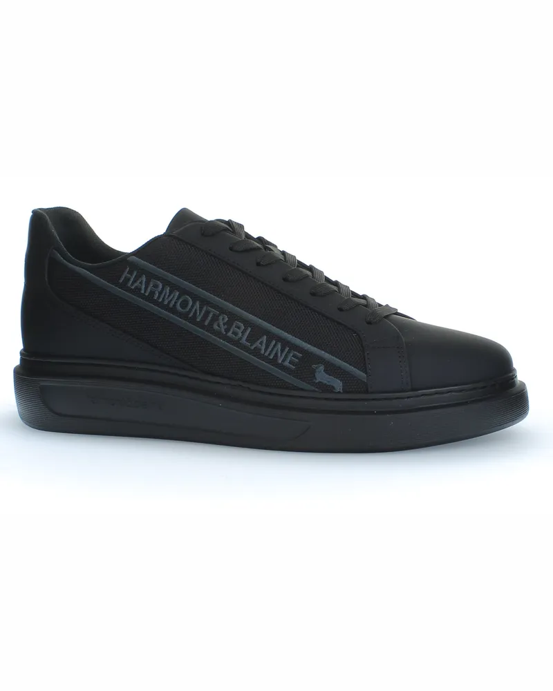 Harmont & Blaine Calf Gum Sneaker Black