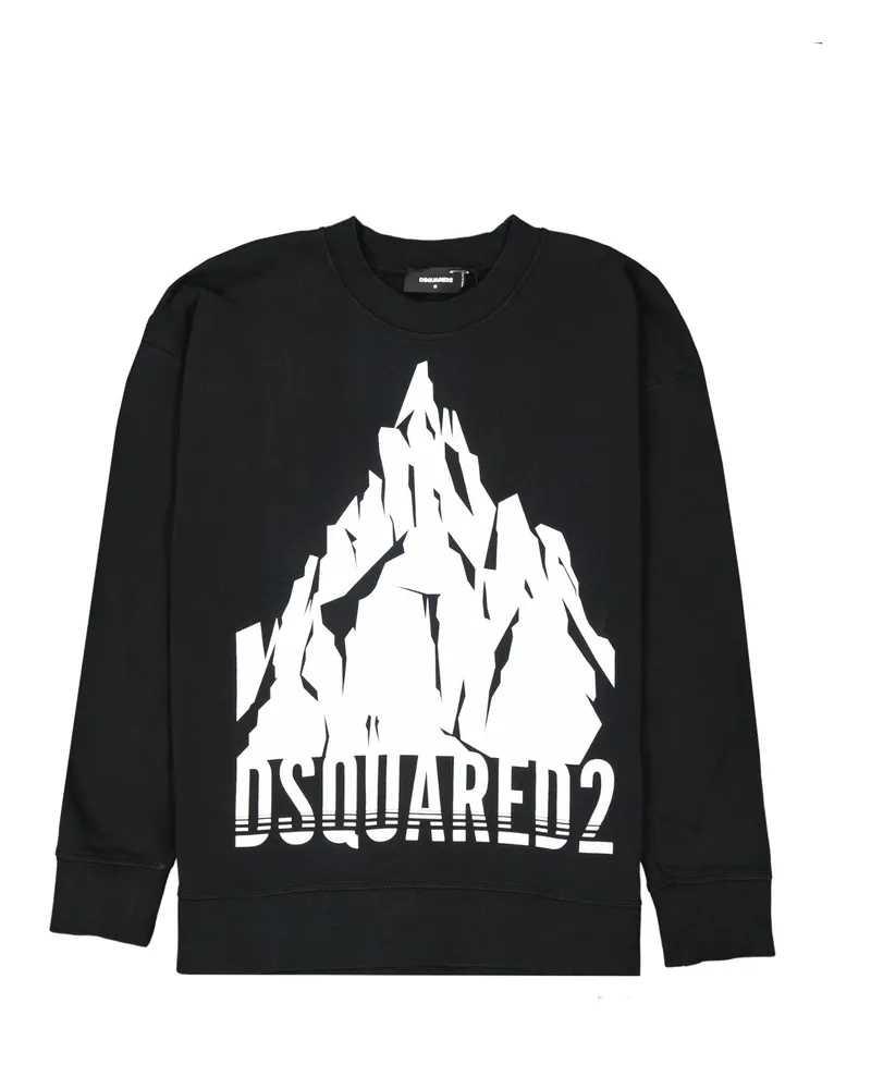 Dsquared2 DSQUART2 COTTON LOGO SWEATSHIRT Black