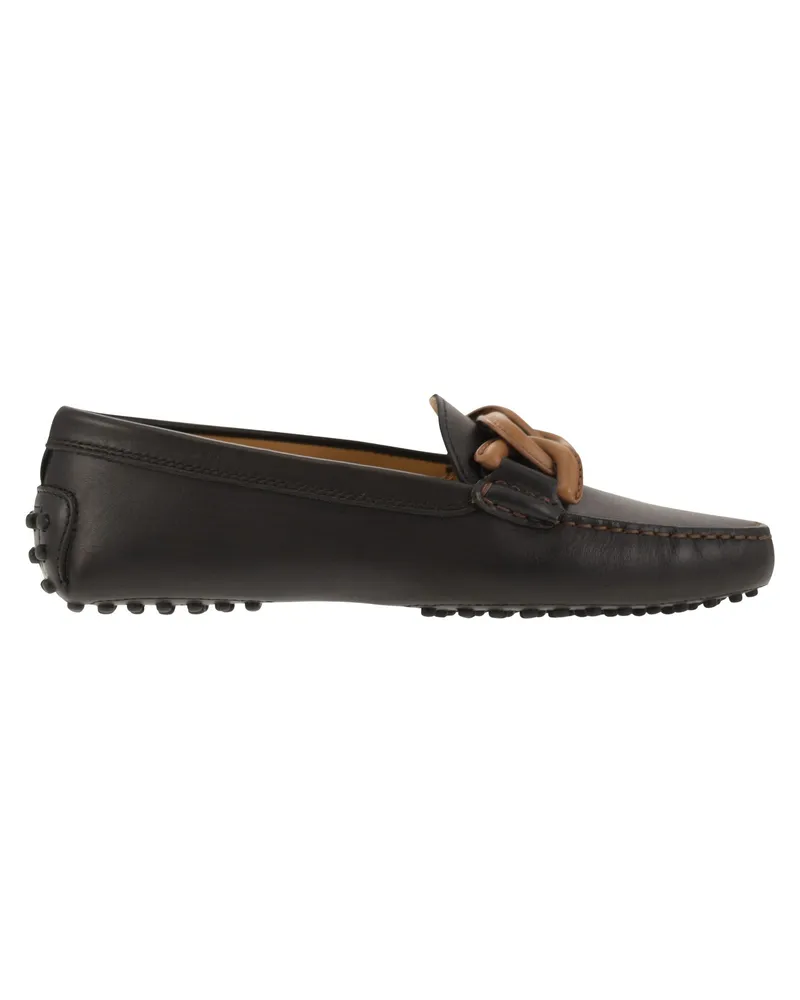TOD'S Loafer mit Metallkette Schwarz
