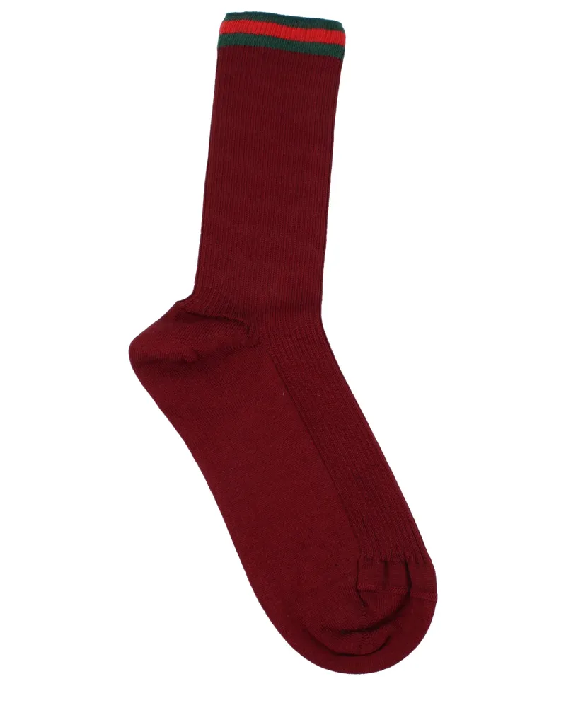 Gucci Damens Socken und Fußkettchen Baumwolle Rot/Burgund -