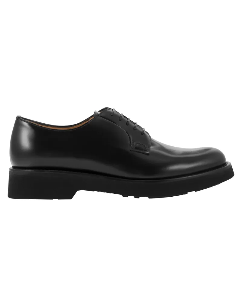 Church's Shannon L Semi Gloss Calfskin Leder Derby der Kirche Schwarz