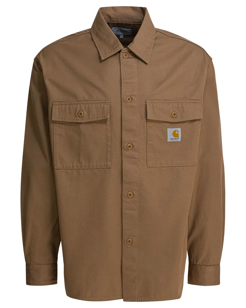 Carhartt WIP Kelly“ Overshirt-Jacke Beige