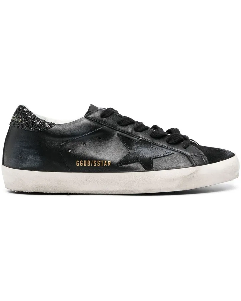 Golden Goose Golden Gänse Superstar Leder -Sneaker Black