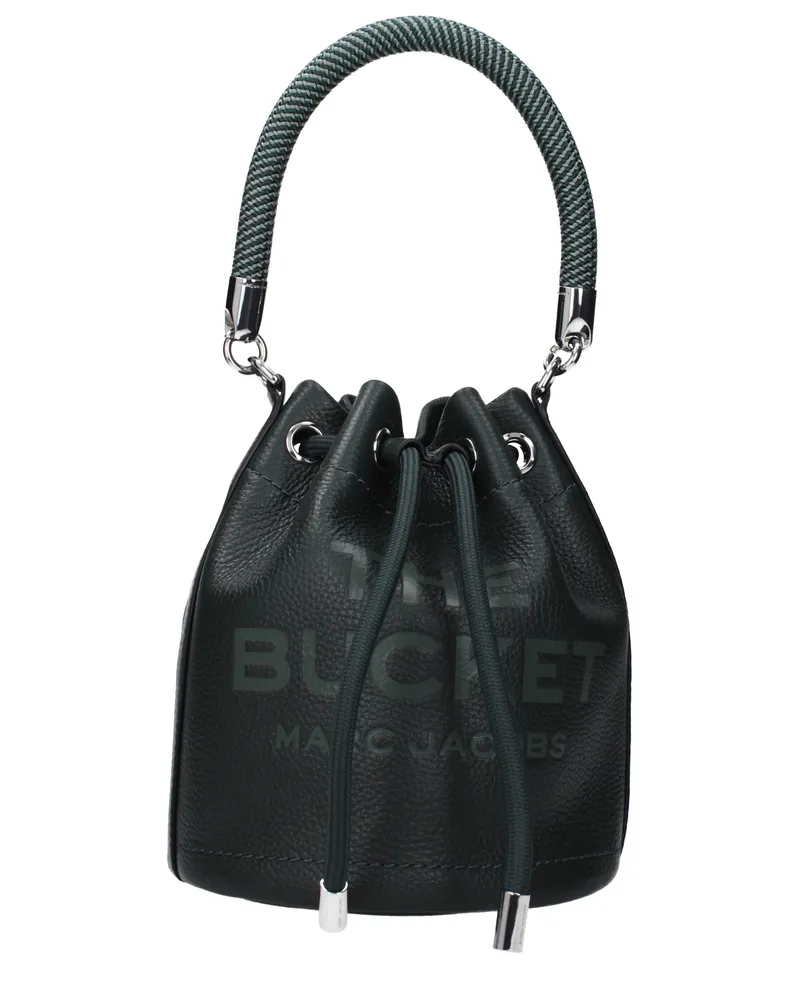 Marc Jacobs Handtaschen The Bucket Woman Leder Grün/Efeu -