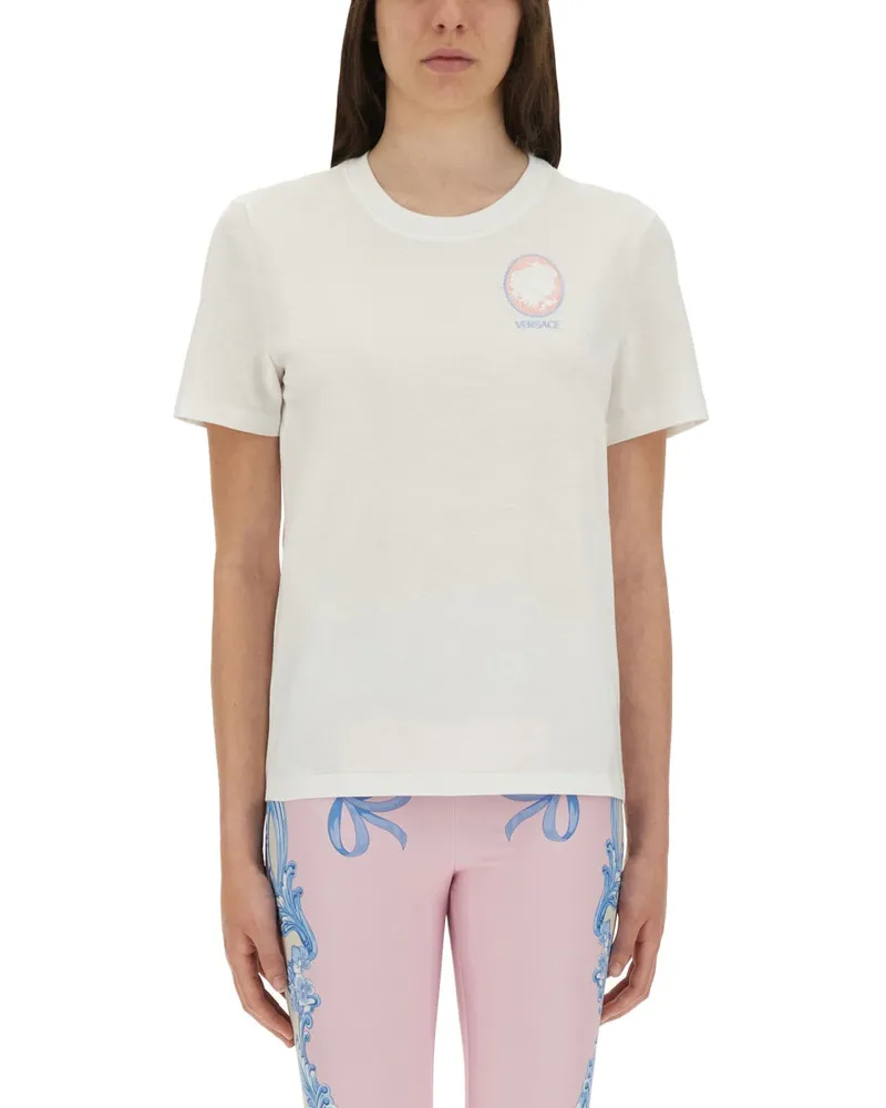 Versace Cameo Logo T -Shirt White