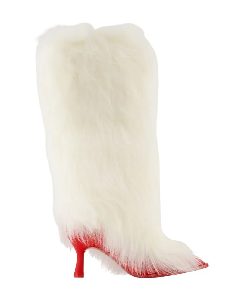 UGG Hinterhaltfellschuhe Stiefel  Fell weiß/rot White
