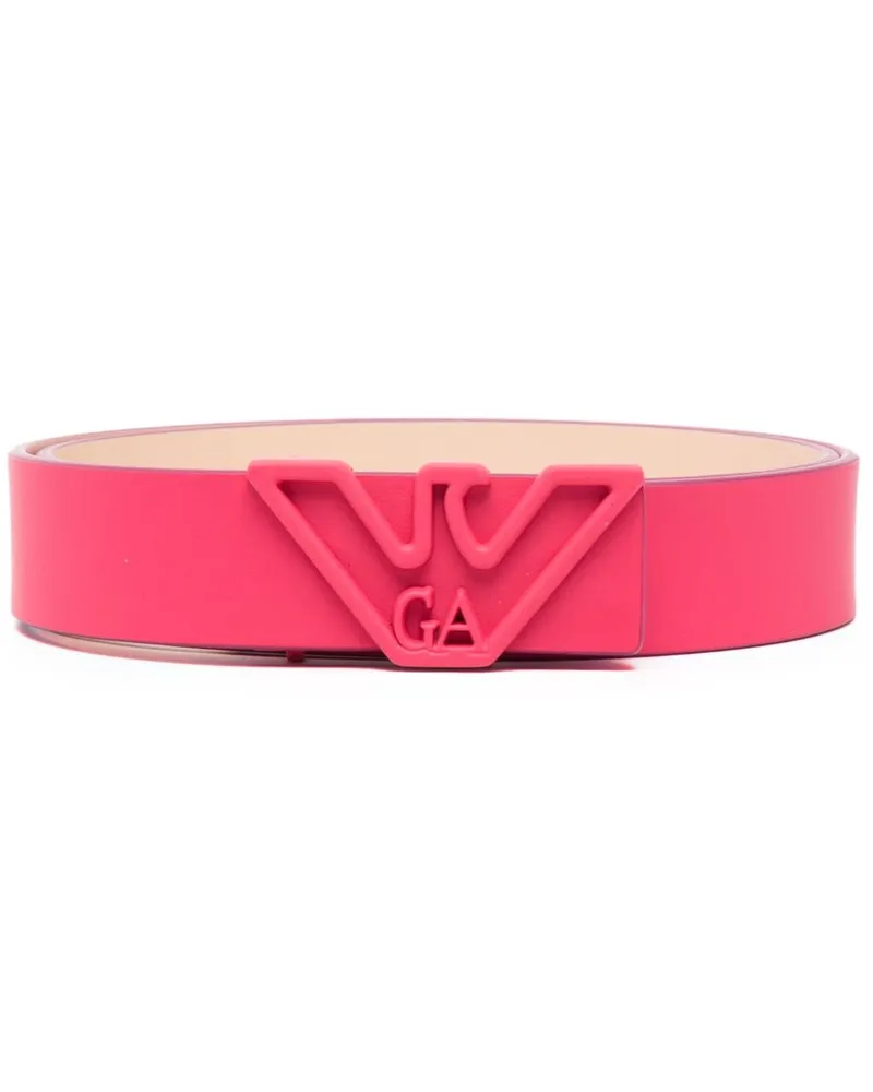 Emporio Armani Logo Ledergürtel Fuchsia