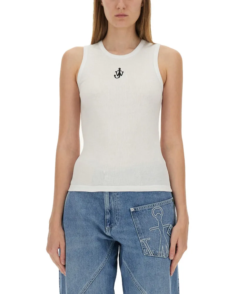 J.W.Anderson JW Anderson "Anker Jwa" Logo -Tanktop White