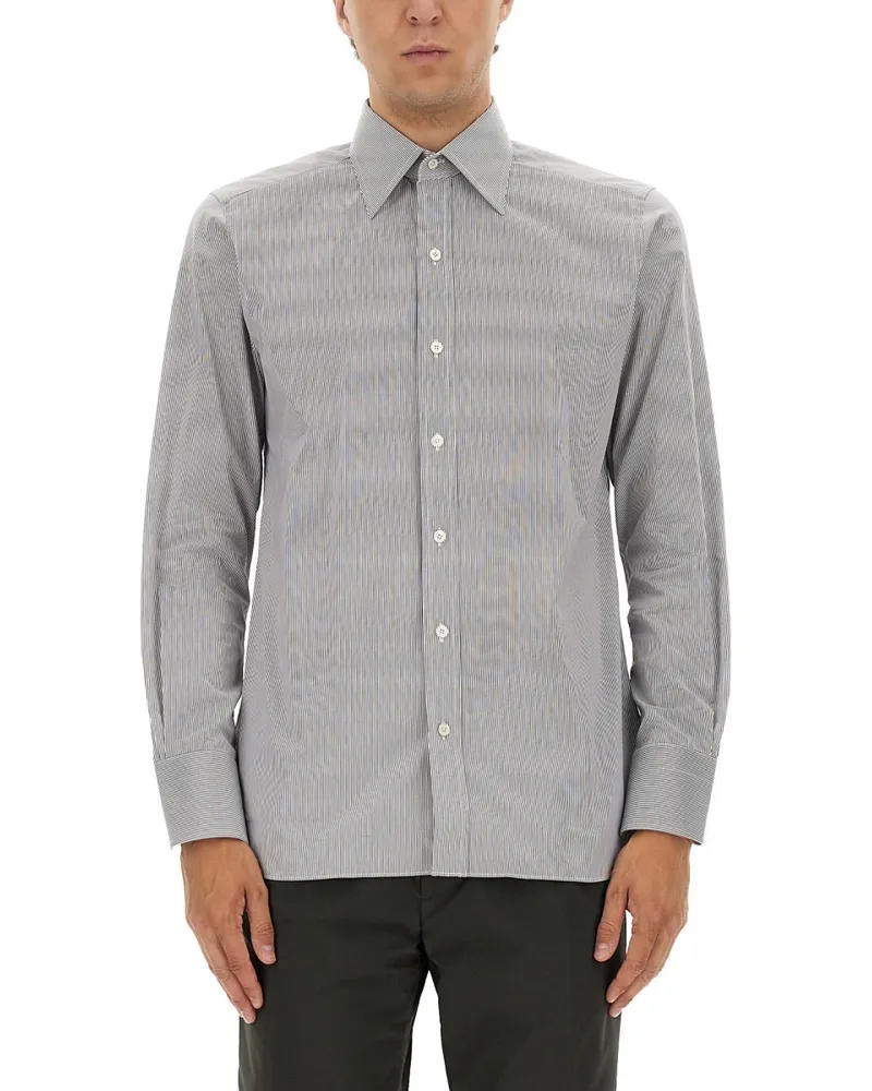 Tom Ford Slim Fit Hemd Grey