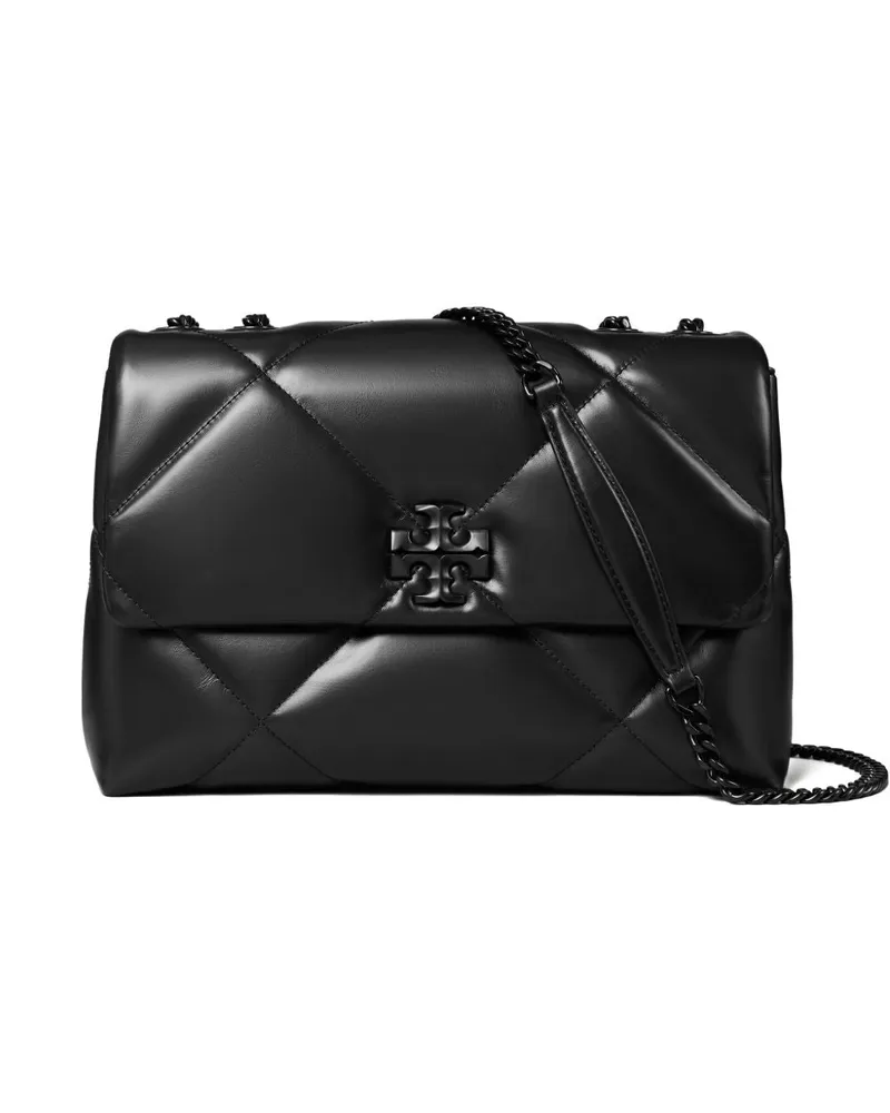 Tory Burch Kira Diamond Leder Umhängetasche Black