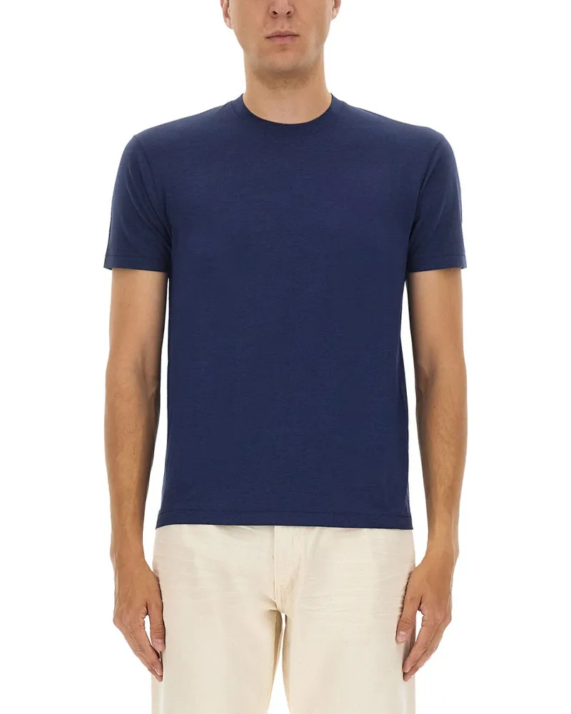 Tom Ford reguläres Fit T -Shirt Blue