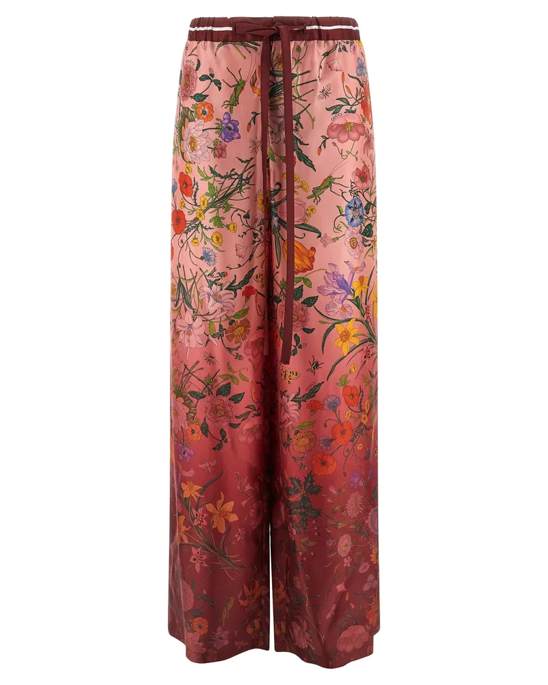Gucci Hose mit „Flora“-Print Pink