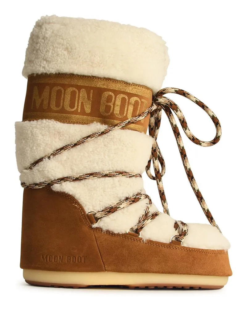 Moon Boot Mondboot Moon Boot 'Ikone' in Beige Shearling Beige
