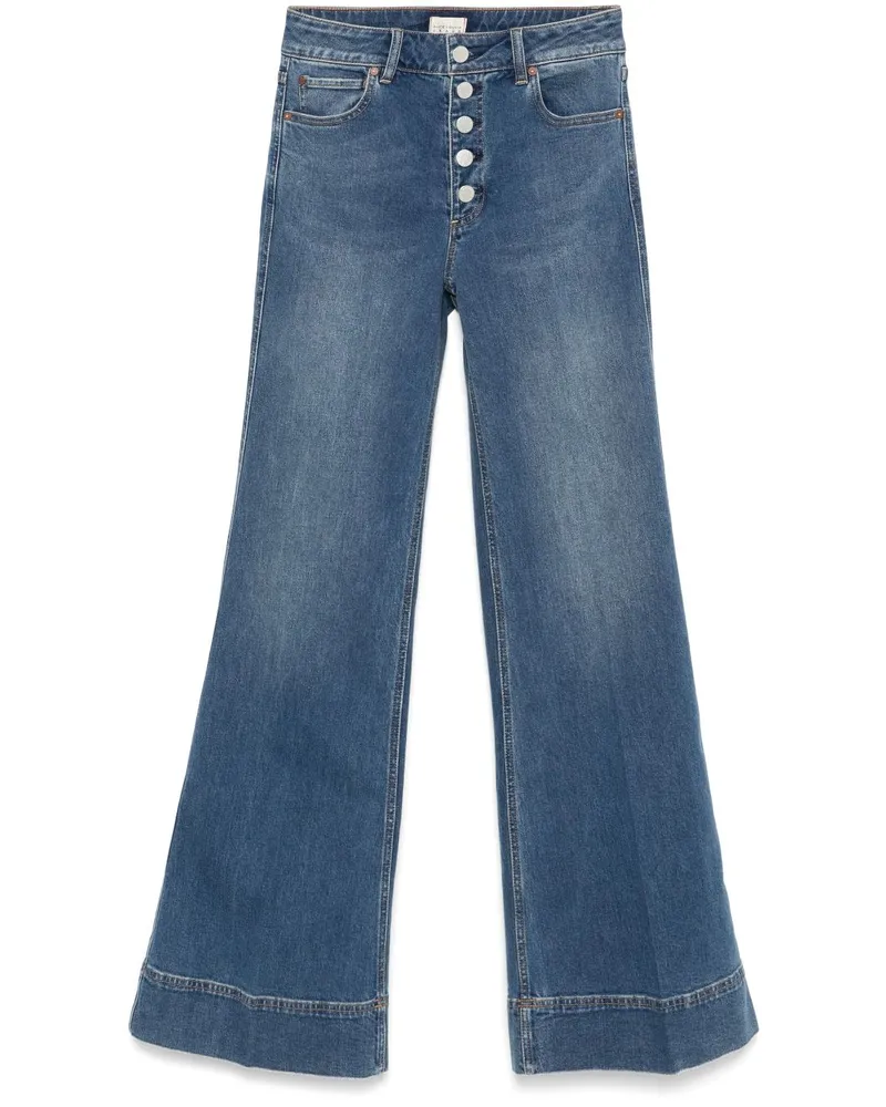 Alice + Olivia Missa Denim Cotton Jeans Blue