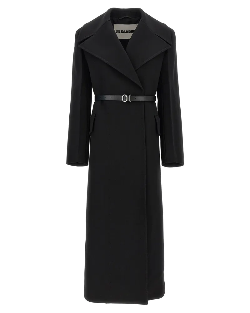 Jil Sander Doppelbrustmantel Black